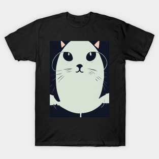 cat halloween minimali gotic T-Shirt